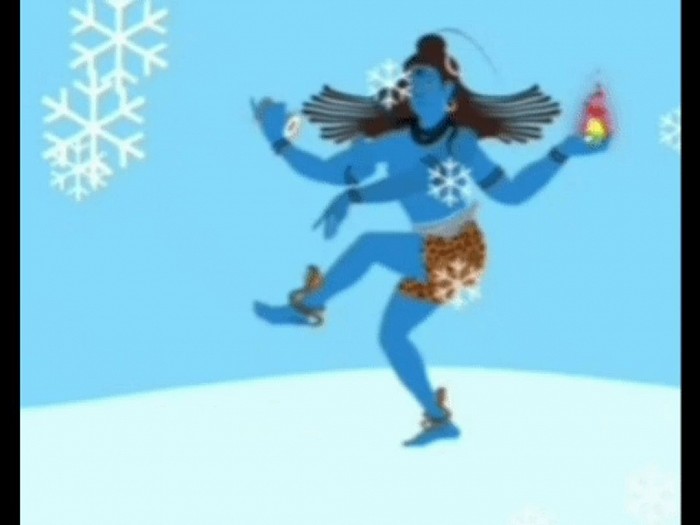 Lord Shiva is dancing on Ksilash mountain.