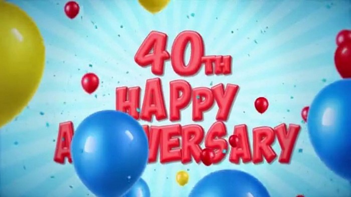Happy birthday of 40th anniversary video footage .